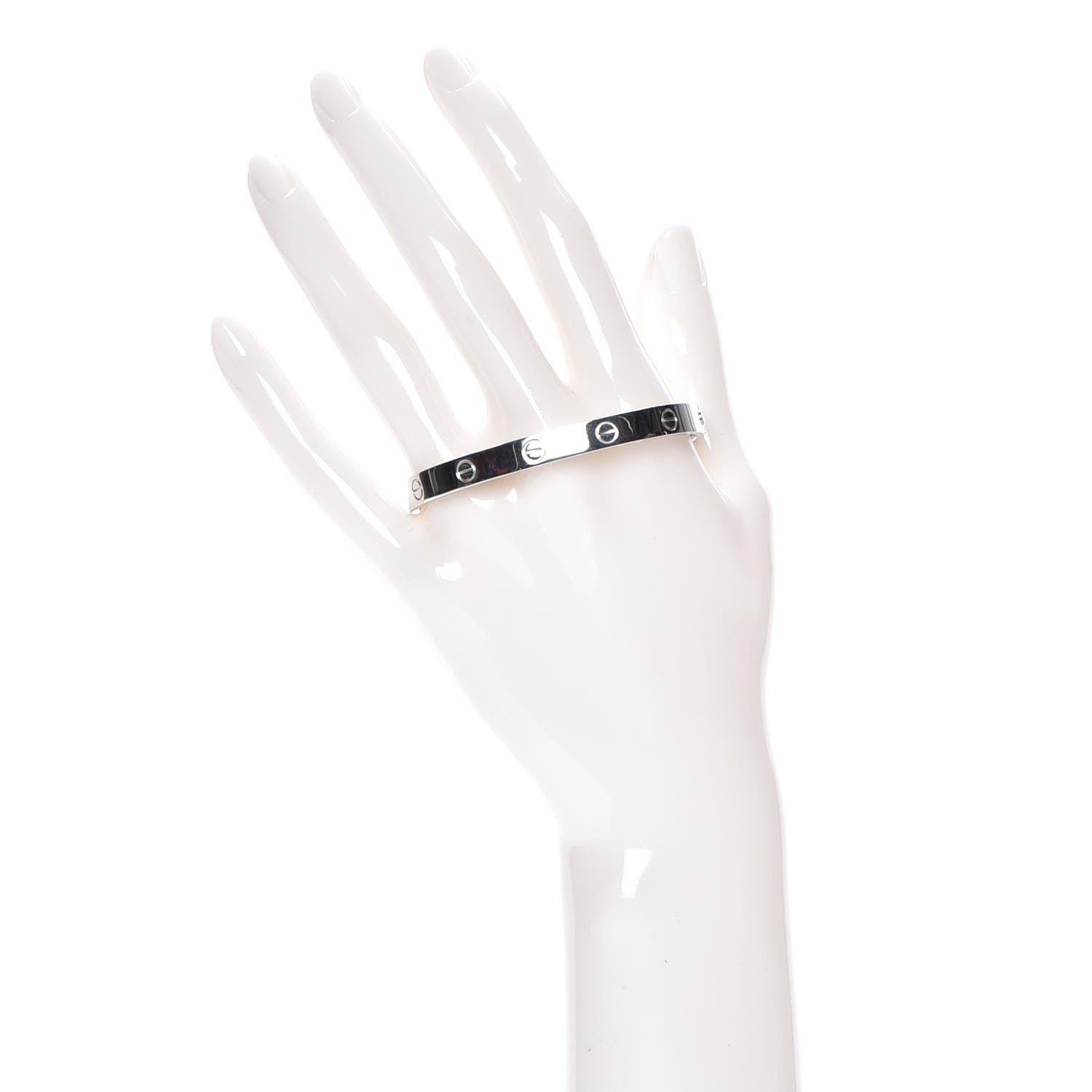 Cartier 18K White Gold LOVE Bracelet 17 2 of 5