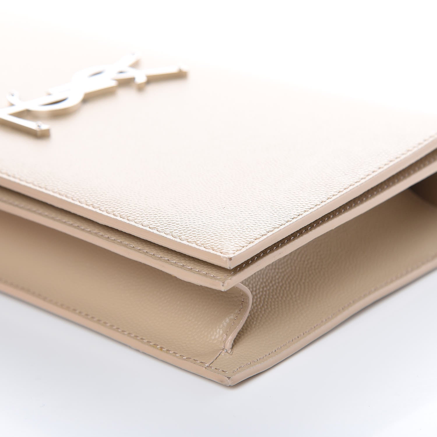 Saint Laurent Grain De Poudre Classic Kate Monogram Clutch Nude Powder 8 of 8