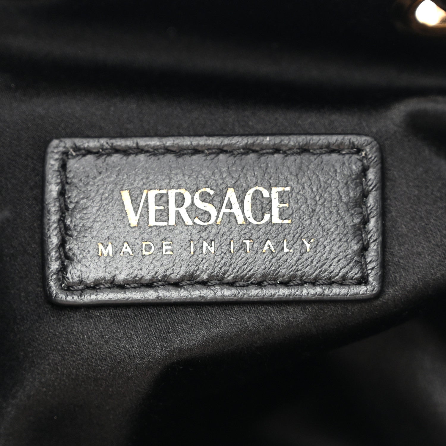 Versace Satin Medusa Mini Bucket Bag Black 6 of 10