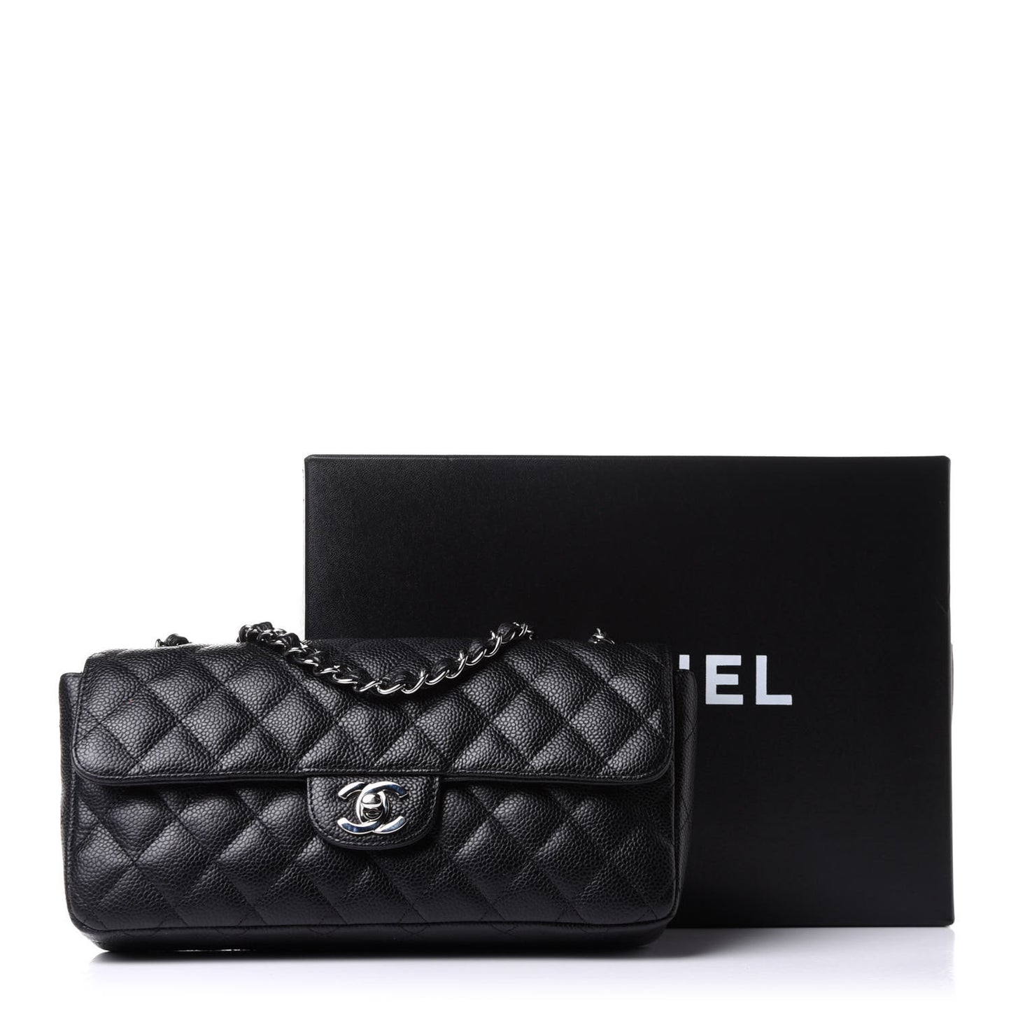 Caviar Quilted East West Flap Black