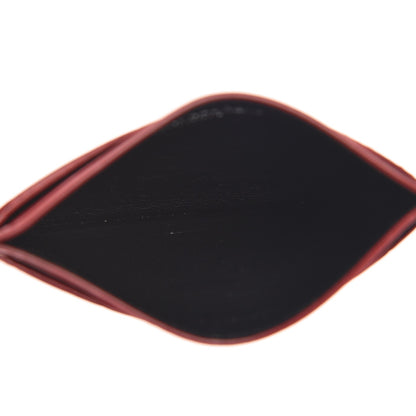 Saint Laurent Calfskin Crocodile Embossed Monogram Credit Card Case Red 5 of 8
