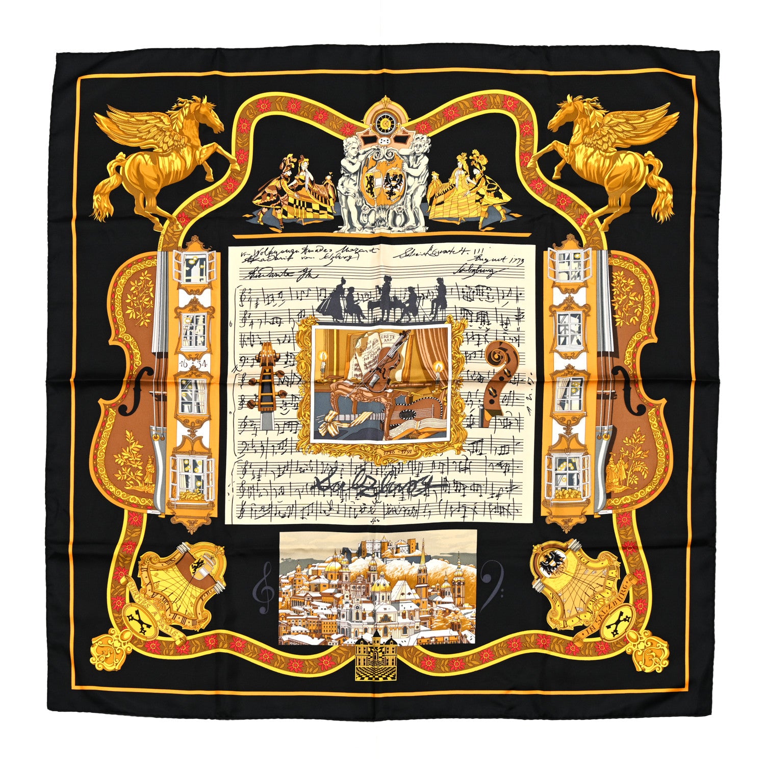 Hermes Silk Salzburg Scarf 90 2 of 6