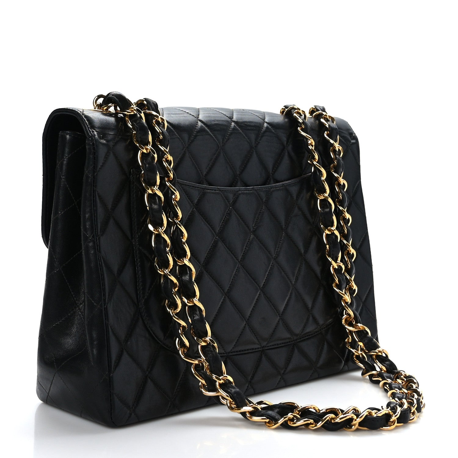 Chanel Lambskin Quilted Jumbo Single Flap Black 3 of 9