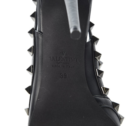Valentino Garavani Nappa Rockstud Ankle Strap Pumps 39 Black 8 of 9