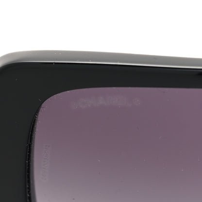 Chanel Acetate Shield Sunglasses 5495A Black 7 of 8