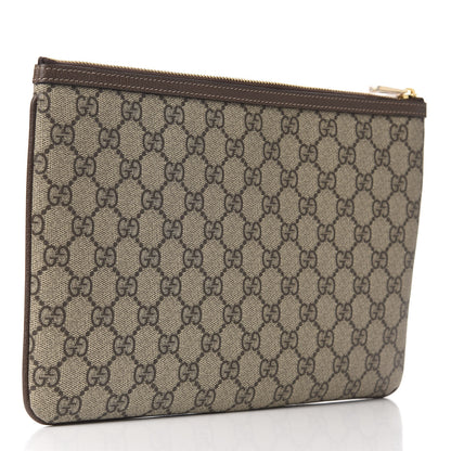 Gucci GG Supreme Monogram Large Ophidia Pouch Clutch Brown 3 of 8