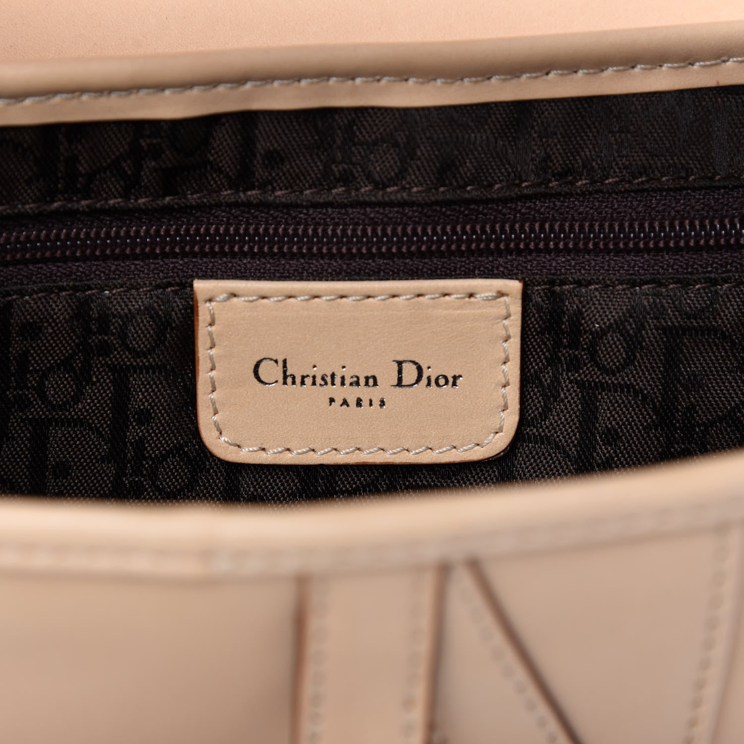 Christian Dior Calfskin Saddle Bag Beige 8 of 10