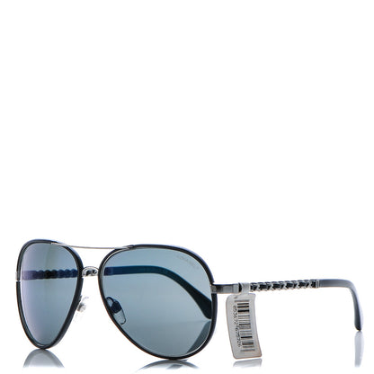 Chanel Pilot Winter Sunglasses 4219 Navy 1 of 9