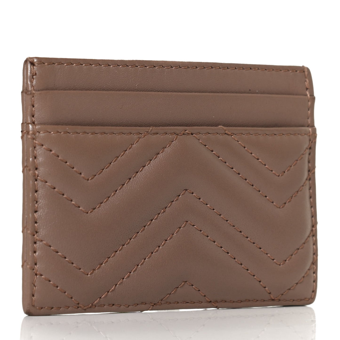 Calfskin Matelasse GG Marmont Card Holder Porcelain Rose