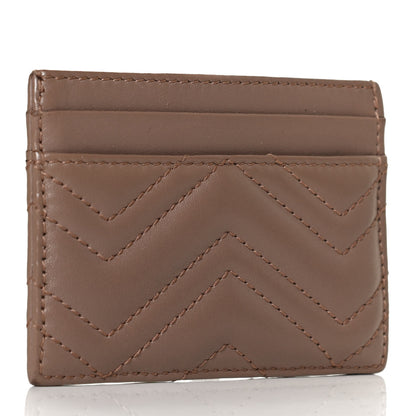 Gucci Calfskin Matelasse GG Marmont Card Holder Porcelain Rose 3 of 8