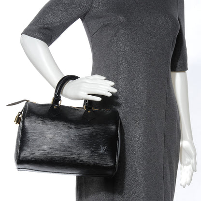 Louis Vuitton Epi Speedy 25 Black 2 of 7