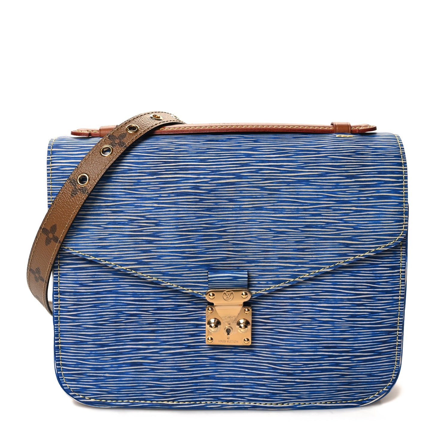 Epi Reverse Monogram Pochette Metis Denim Light