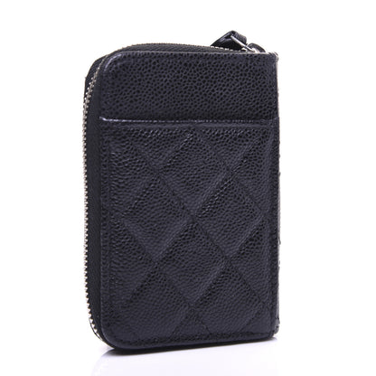 Chanel Caviar Quilted Zip Card Holder Black 3 of 11