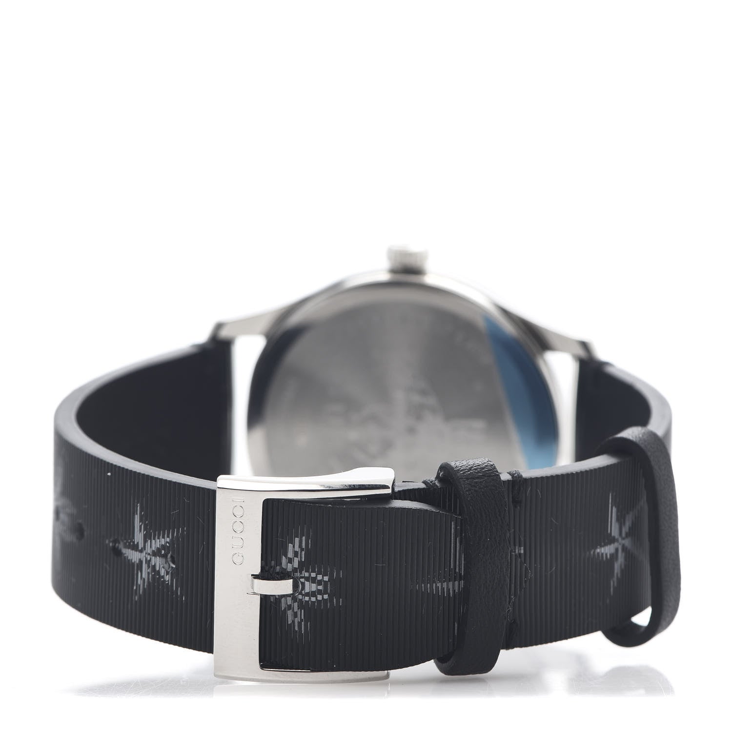 Gucci Stainless Steel Calfskin 38mm G-Timeless Bee Star Hologram Quartz Watch Black 4 of 6