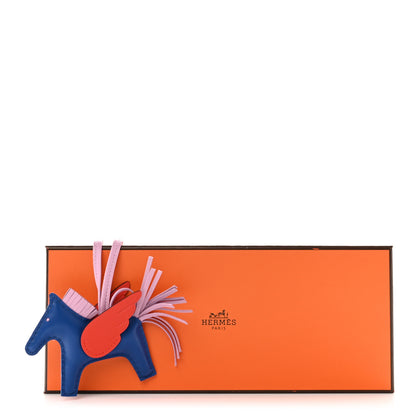 Hermes Milo Lambskin Grigri Rodeo Pegase Horse Bag Charm PM Bleu France Mauve Sylvestre Capucine 5 of 5
