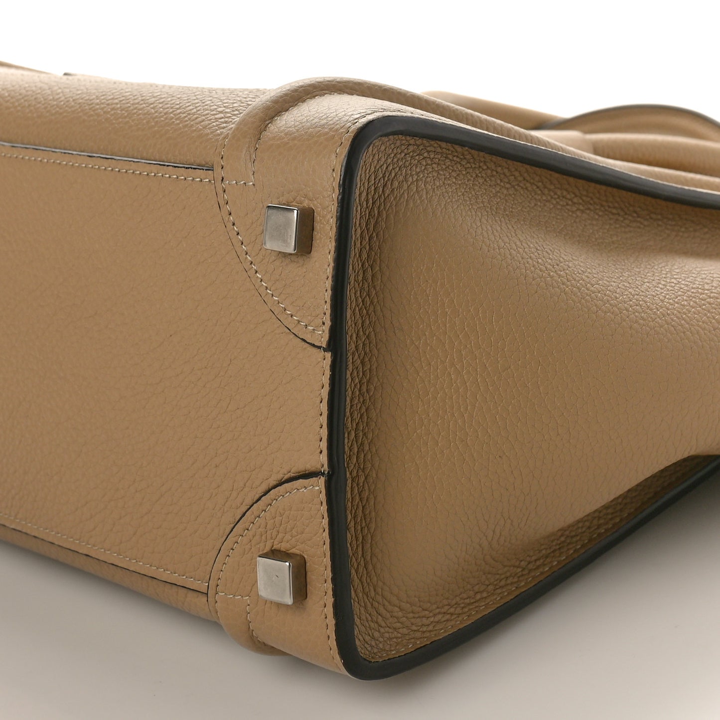 Drummed Calfskin Micro Luggage Dune