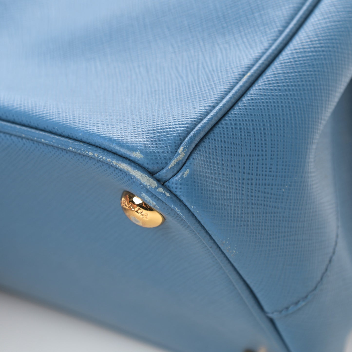 Saffiano Mini Galleria Double Zip Tote Cobalto