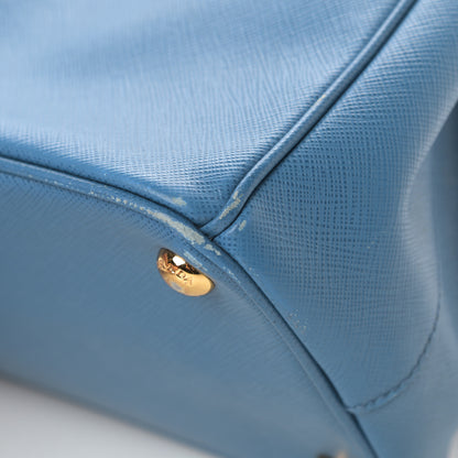 Prada Saffiano Mini Galleria Double Zip Tote Cobalto 9 of 21