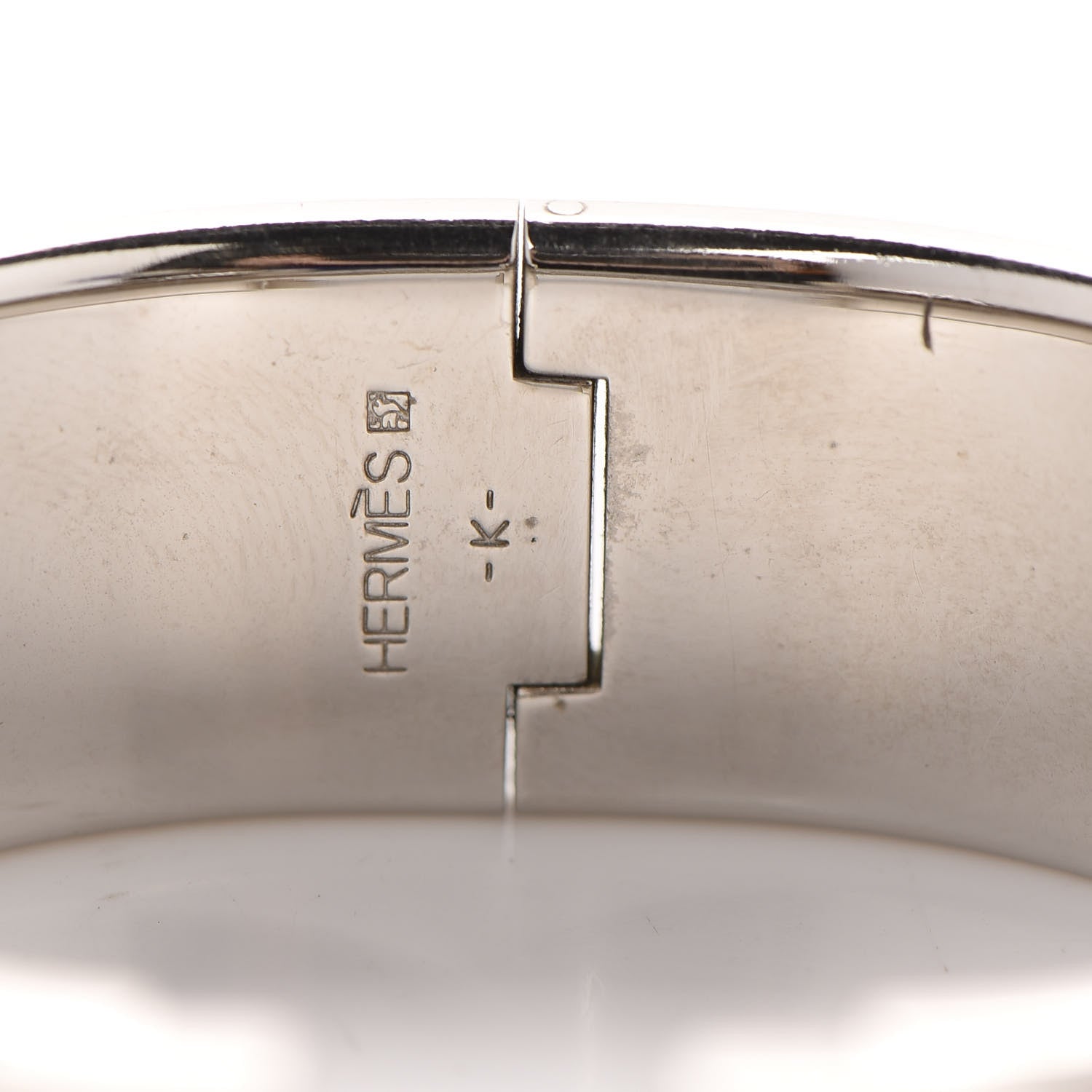 Hermes Enamel Wide Clic Clac H Bracelet PM Rose Poudre 4 of 4