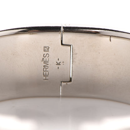 Hermes Enamel Wide Clic Clac H Bracelet PM Rose Poudre 4 of 4