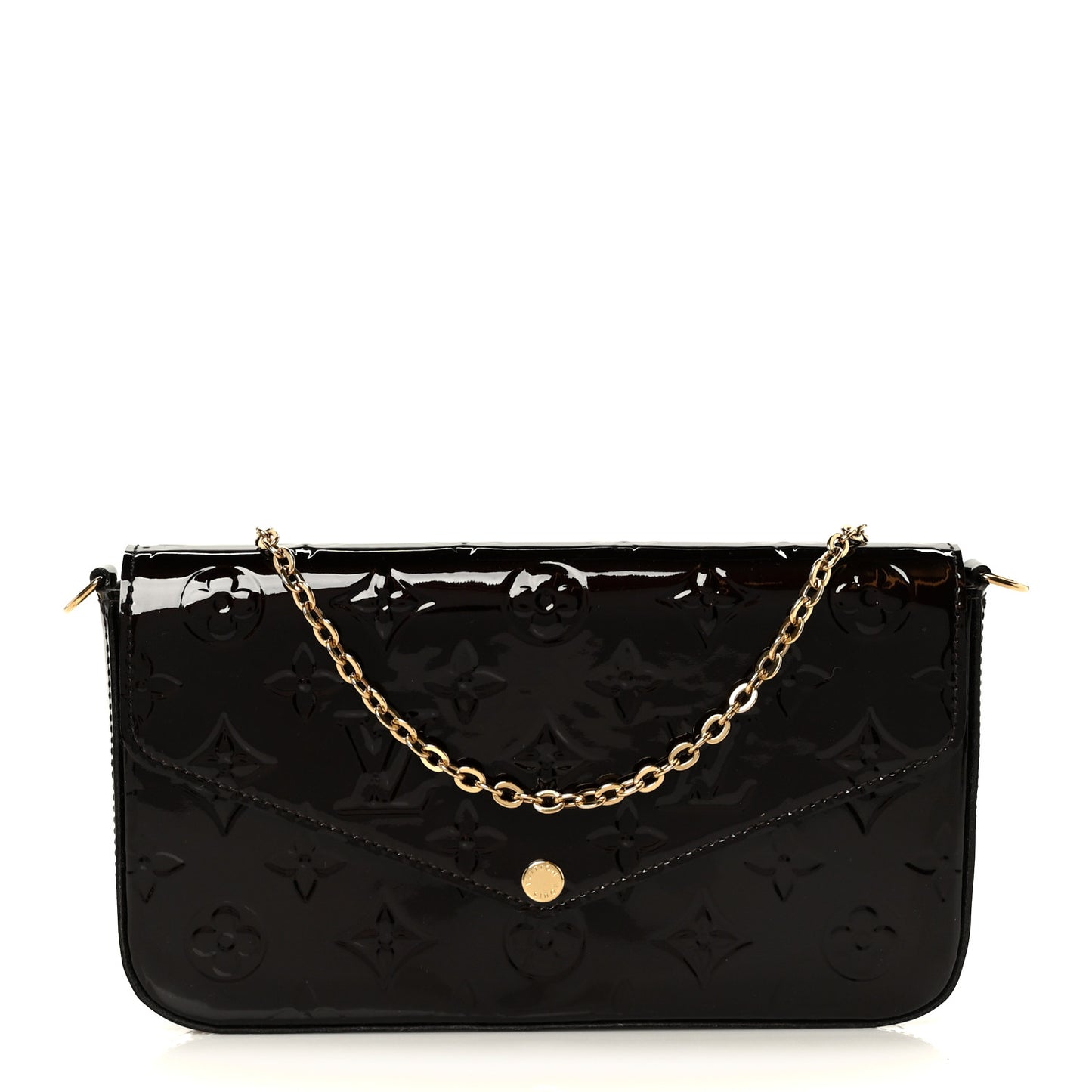 Vernis Pochette Felicie Chain Wallet Amarante