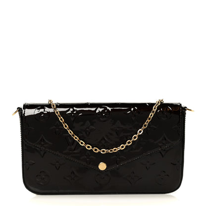 Louis Vuitton Vernis Pochette Felicie Chain Wallet Amarante 1 of 15