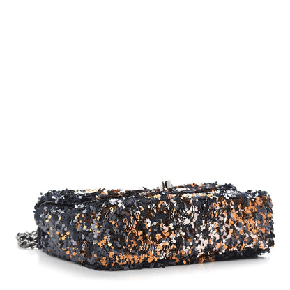 Chanel Sequin Small Single Flap Bronze Black 3 of 8