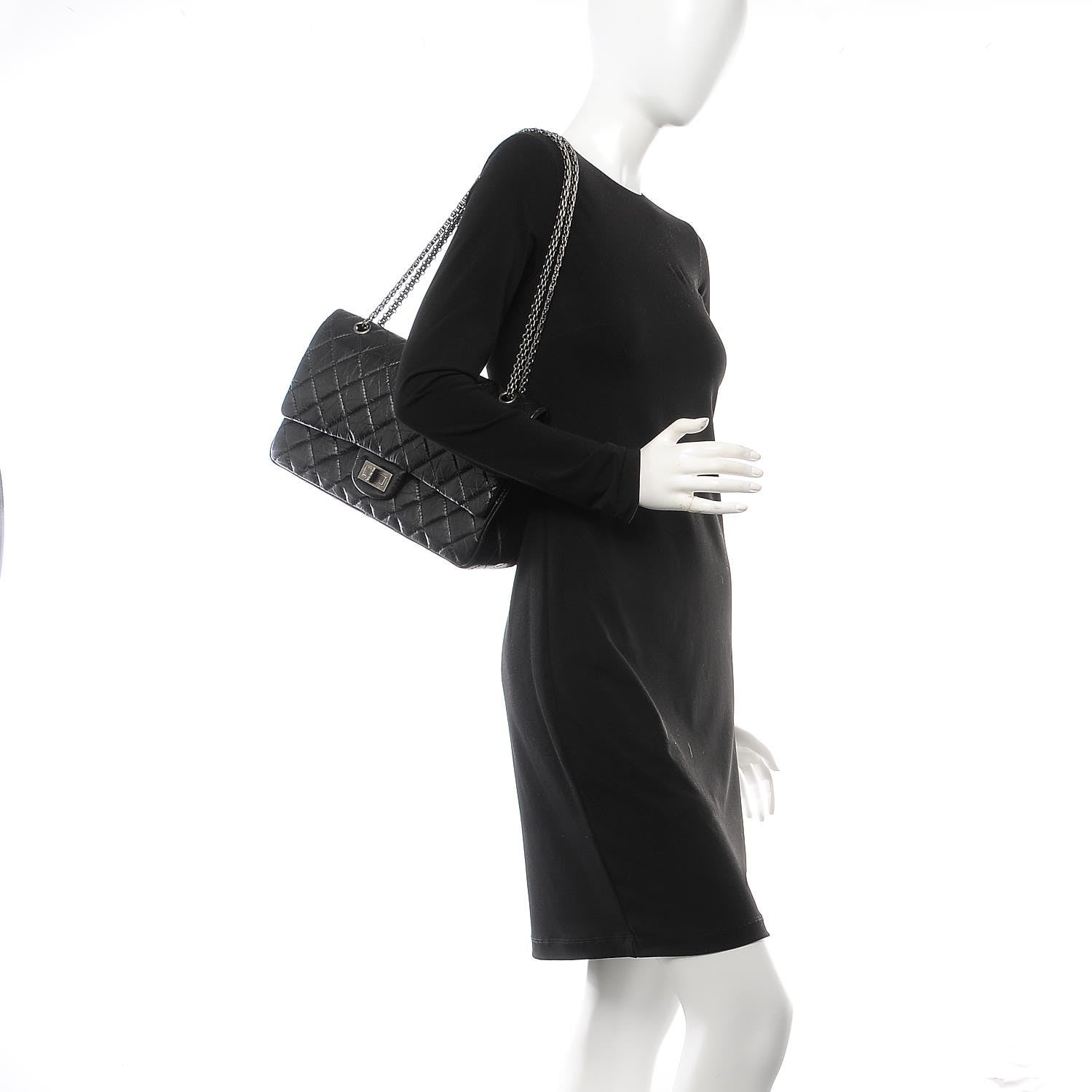 Chanel Aged Calfskin Quilted 2.55 Reissue 227 Flap Black 2 of 9
