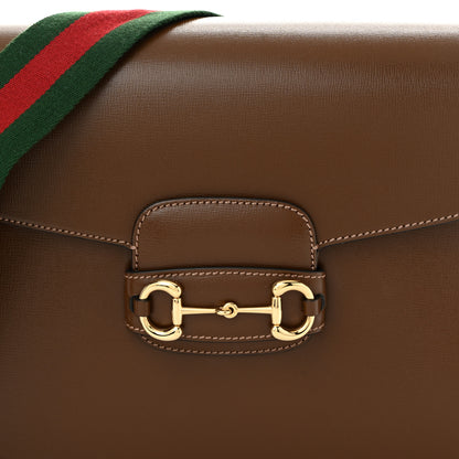 Gucci Azalea Calfskin Web Horsebit 1955 Shoulder Bag Brown Sugar 8 of 10