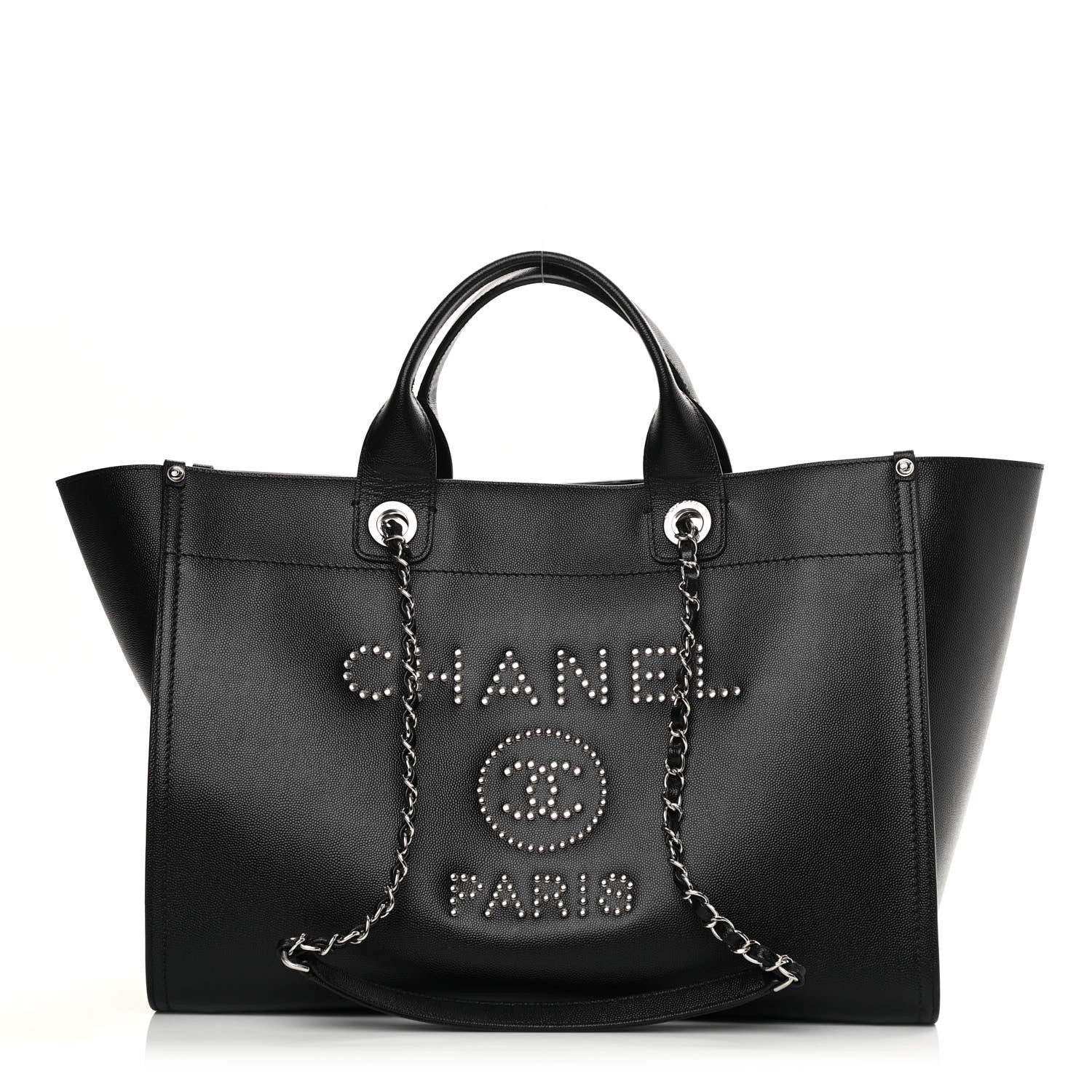 Chanel Caviar Medium Studded Deauville Tote Black 1 of 15