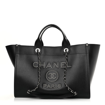 Chanel Caviar Medium Studded Deauville Tote Black 1 of 15