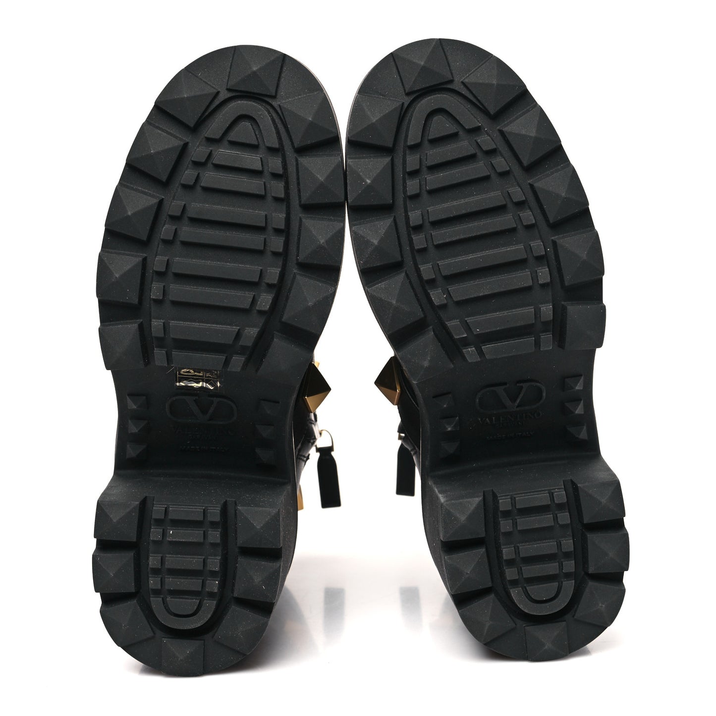 Calfskin Roman Stud 20/85mm Combat Boots 39 Black