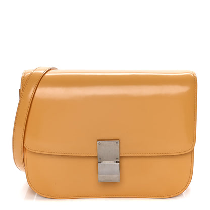 Celine Spazzolato Calfskin Medium Classic Box Flap Bag Daffodil 1 of 14