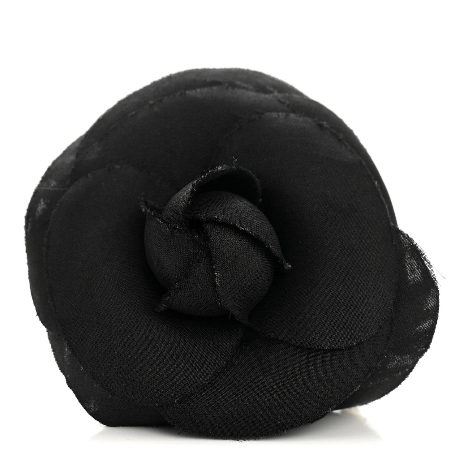Chanel Fabric Camellia Brooch Black 1 of 5