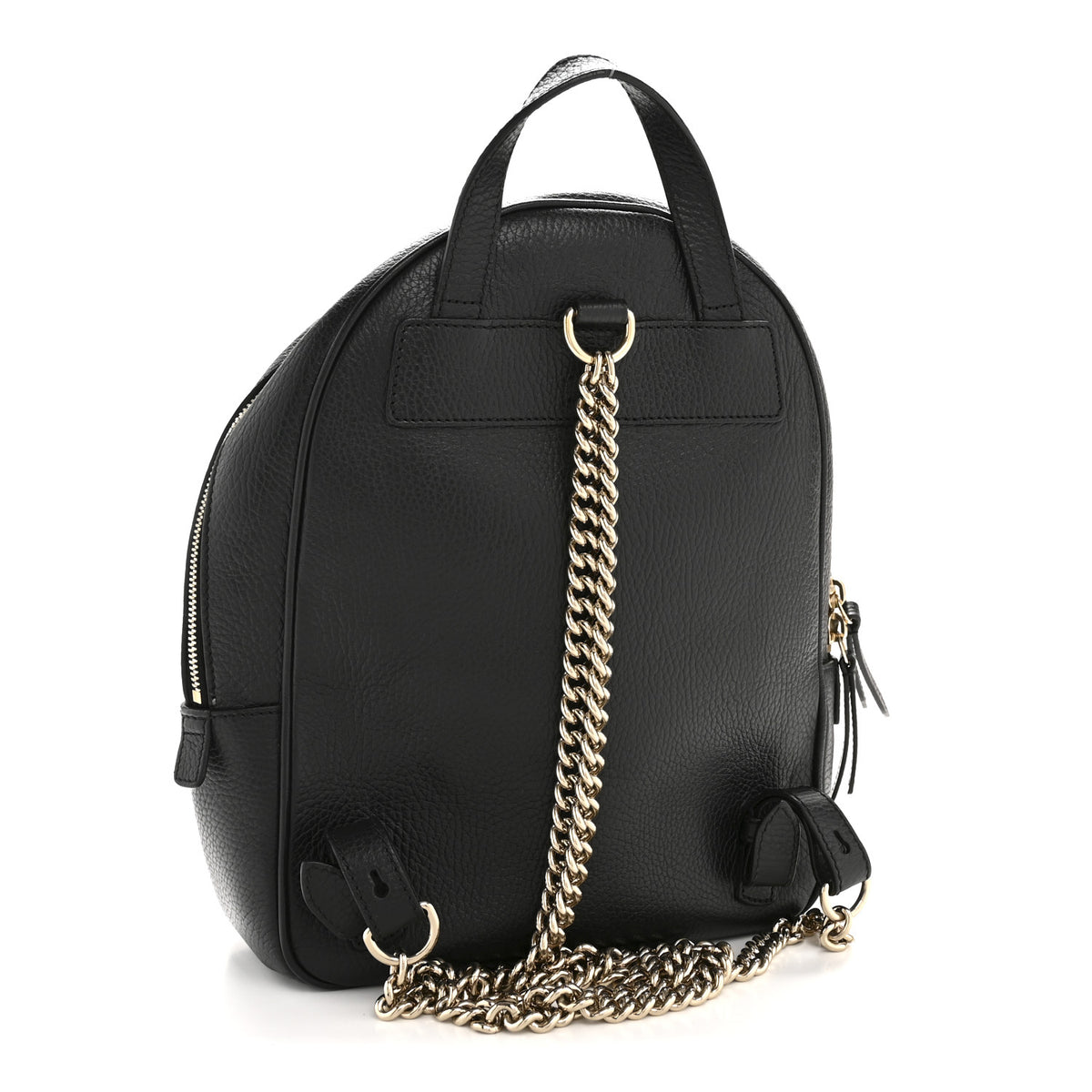 Gucci Pebbled Calfskin Soho Chain Backpack Black 1791348 