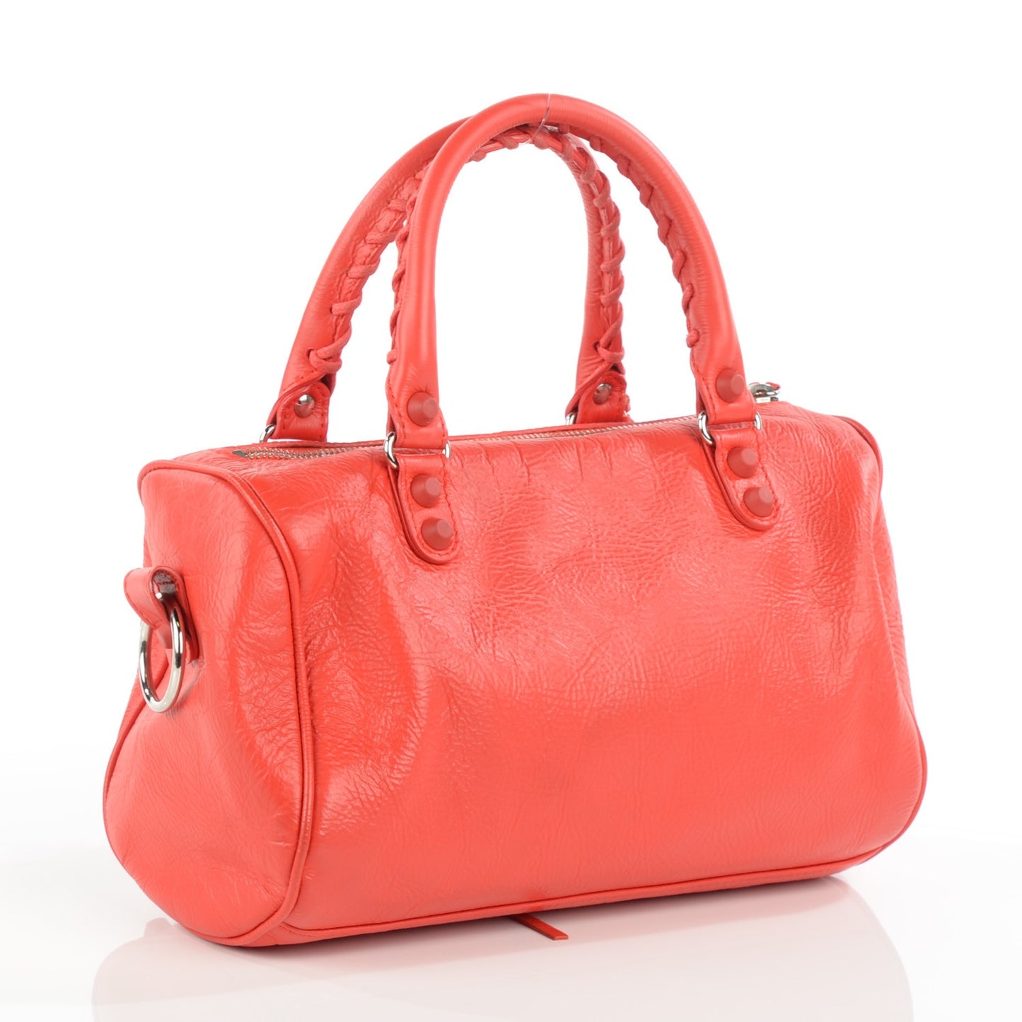 Matte Goatskin Rubber Covered Classic Hardware Mini Twiggy Rouge Coquelicot Rouge Braise