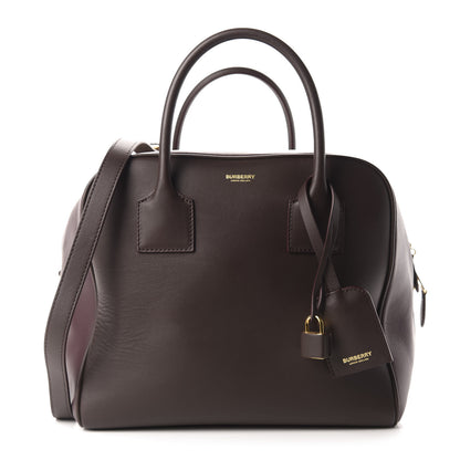 Burberry Smooth Calfskin Medium Cube Bowling Bag Mahogany 1 of 8
