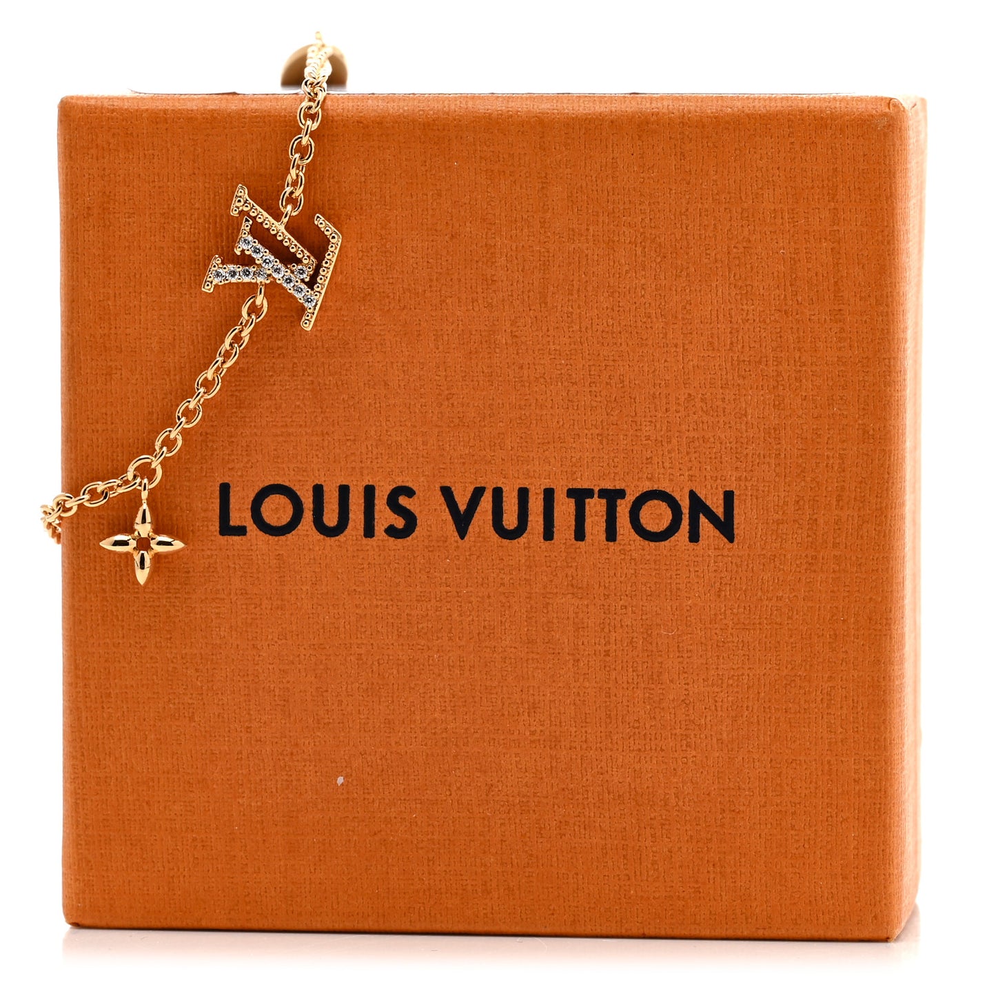 Metal Crystal LV Iconic Bracelet Gold