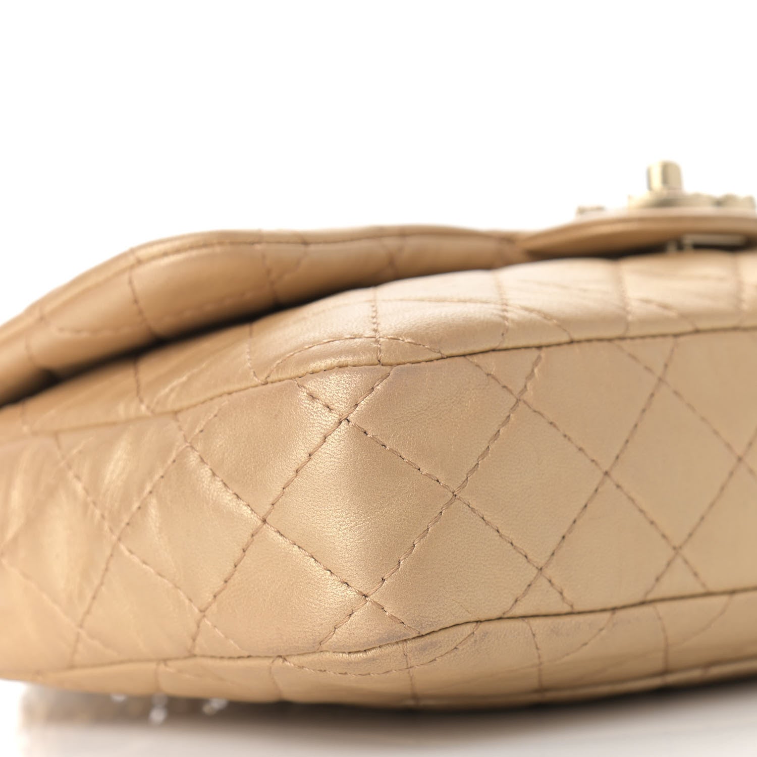 Chanel Metallic Lambskin Quilted Medium Precious Jewel Single Flap Gold 7 of 8