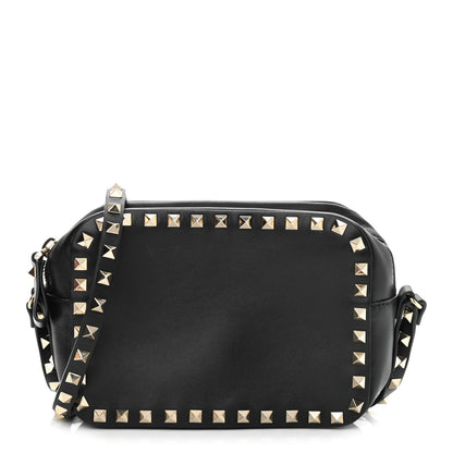Valentino Garavani Calfskin Rockstud Camera Crossbody Bag Black 1 of 9