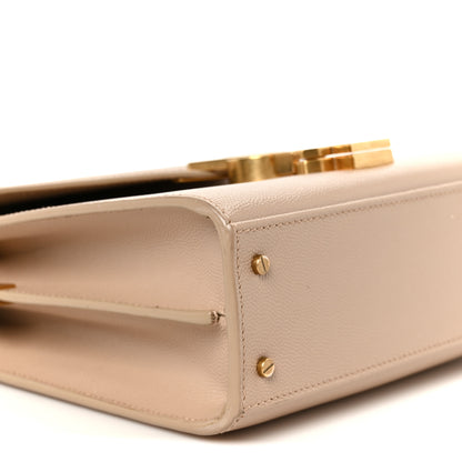 Saint Laurent Grain de Poudre Mini Classic Monogram Cassandra Top Handle Beige 9 of 10