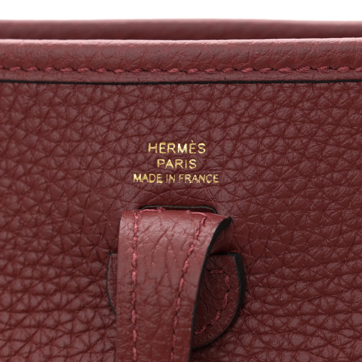 Hermes Taurillon Clemence Amazone Evelyne TPM Rouge H 6 of 11