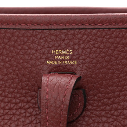 Hermes Taurillon Clemence Amazone Evelyne TPM Rouge H 6 of 11