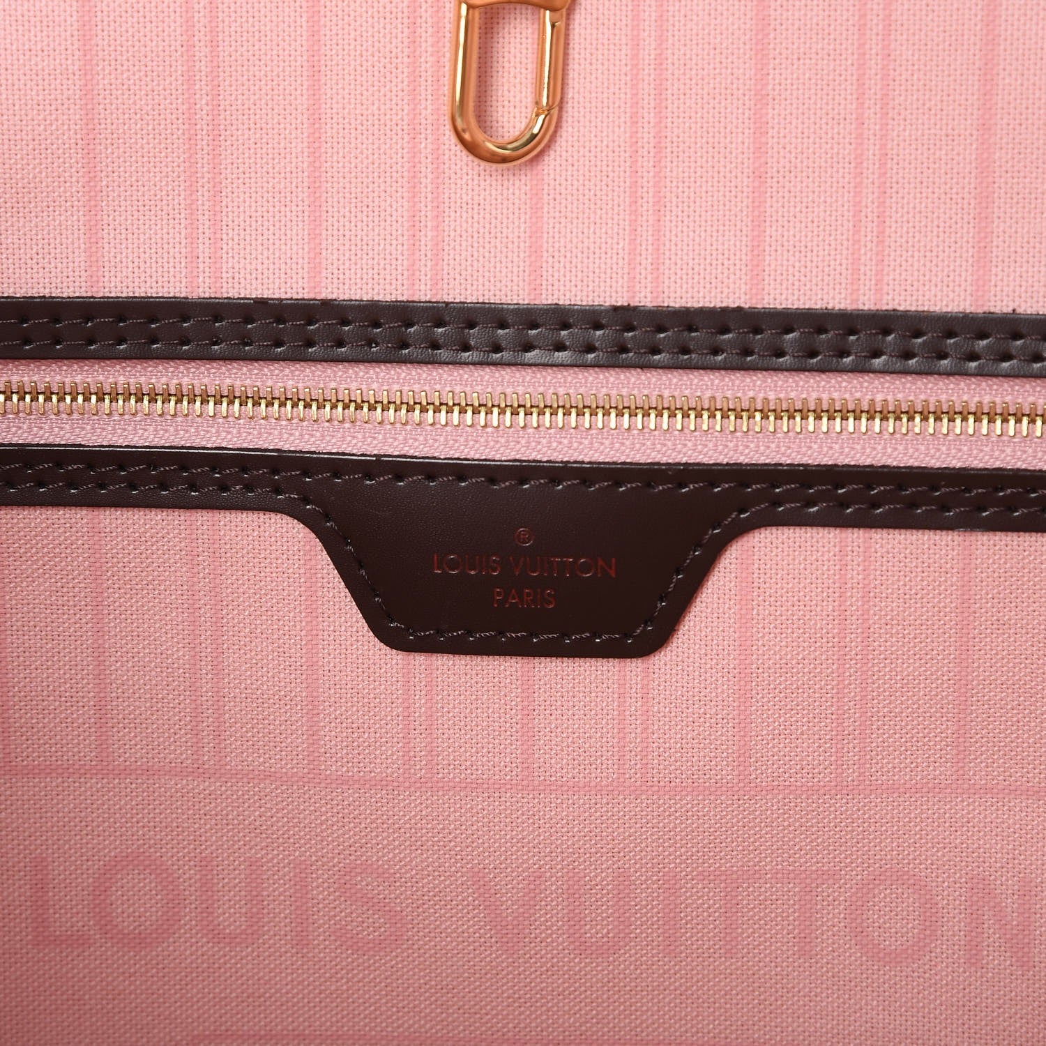 Louis Vuitton Damier Ebene Neo Neverfull MM Rose Ballerine 7 of 8