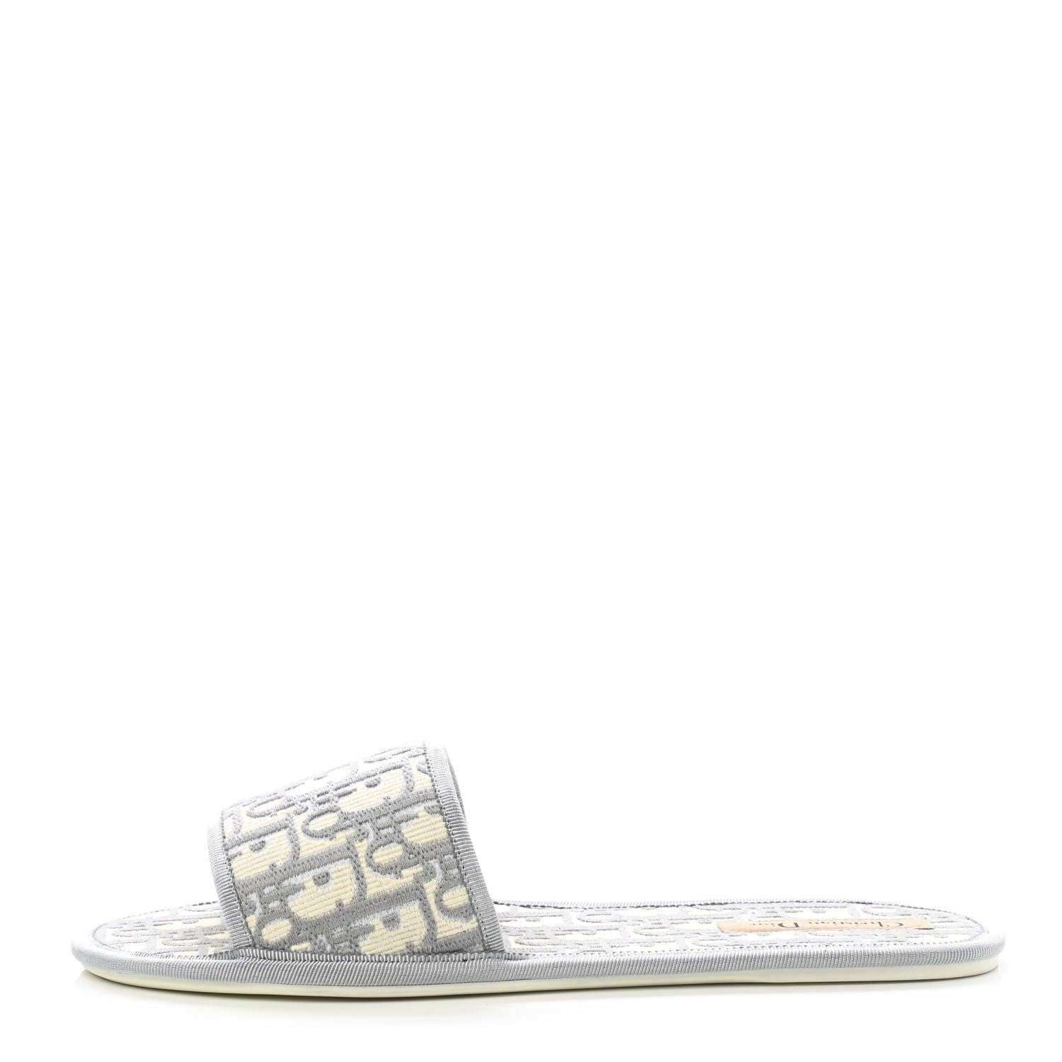 Christian Dior Velvet Oblique Chez Moi Sandal 41 Grey Stone 1 of 10