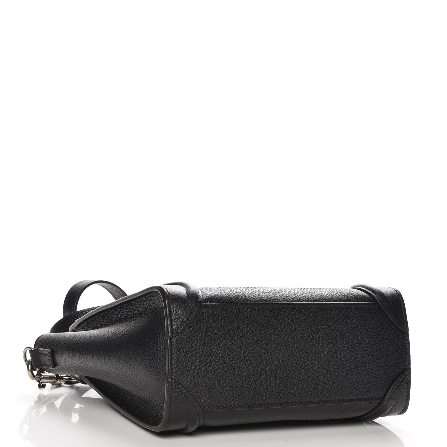Celine Drummed Calfskin Nano Luggage Black 4 of 7