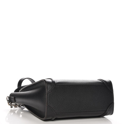 Celine Drummed Calfskin Nano Luggage Black 4 of 7