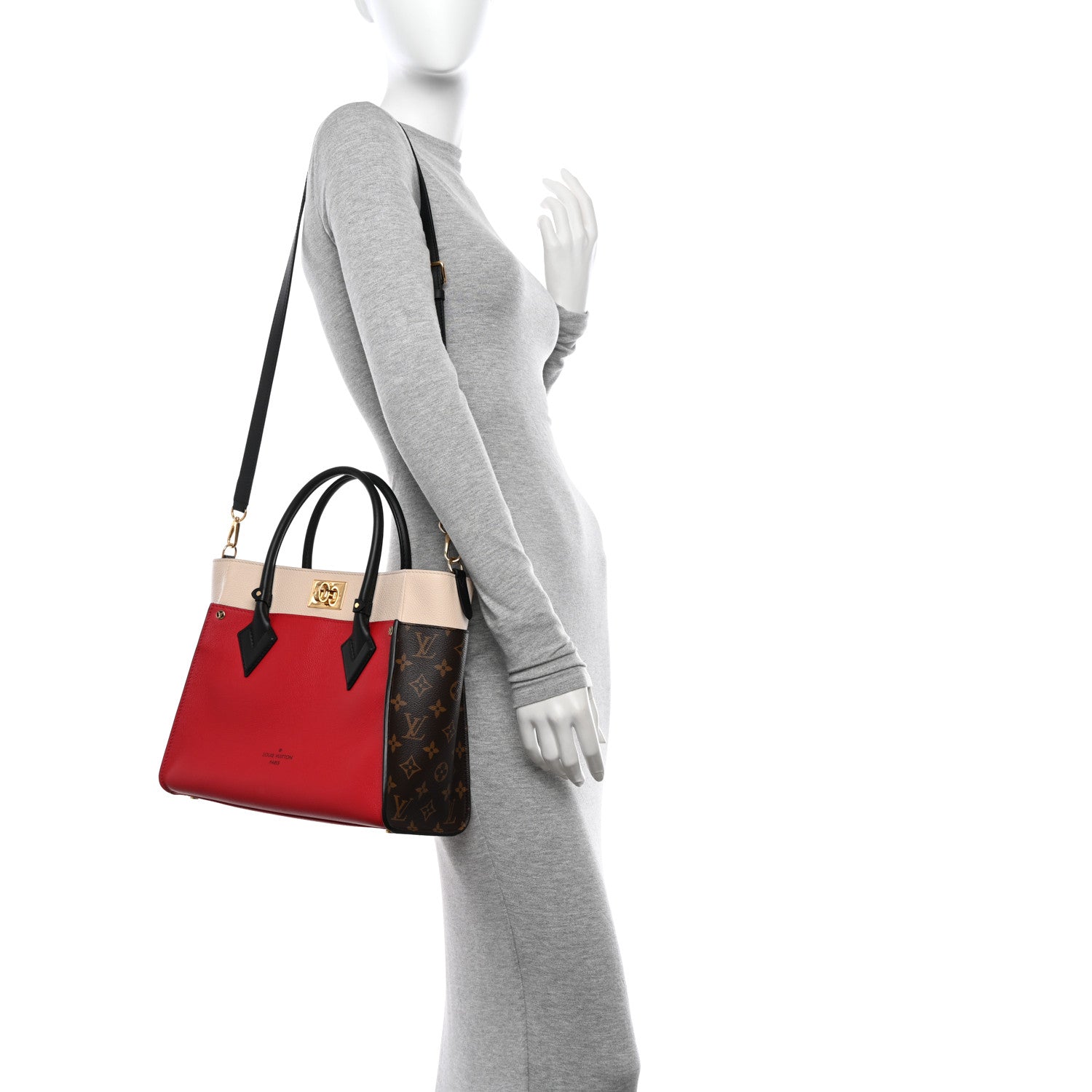 Louis Vuitton Calfskin Monogram On My Side Pirate Red 2 of 10