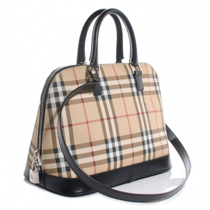 Burberry House Check Large Bowler Tote Black 3 of 11