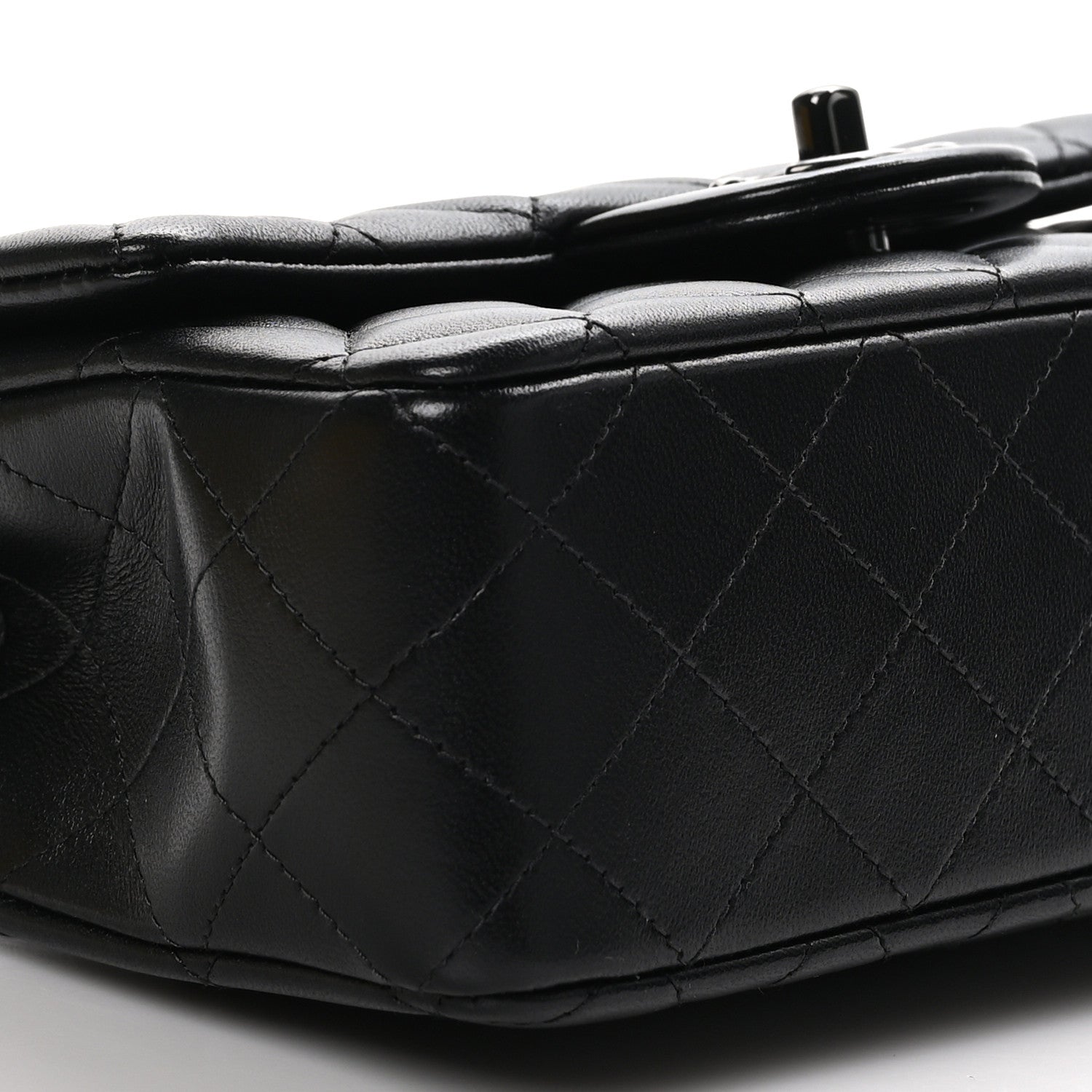 Chanel Lambskin Quilted Mini Top Handle Rectangular Flap So Black 8 of 10